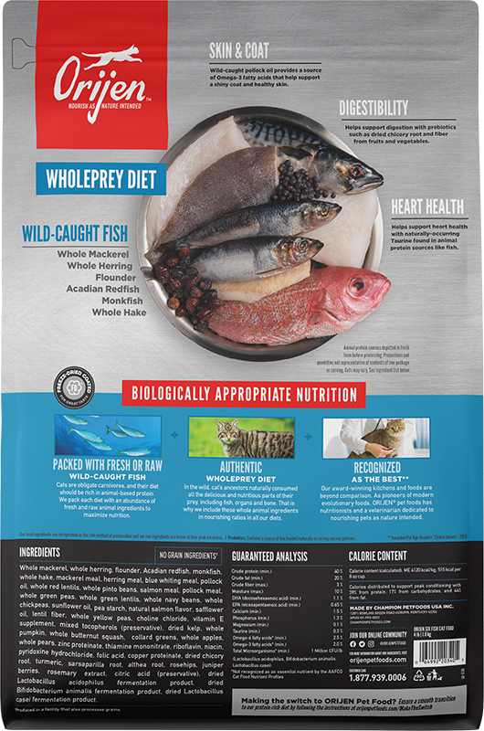 Orijen 6 shop fish cat food