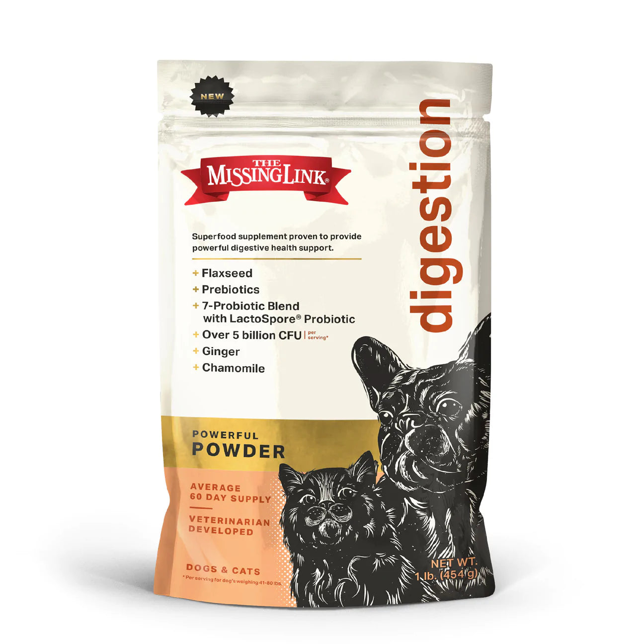 The Missing Link Digestion Supplement For Dogs, 1-lb Bag