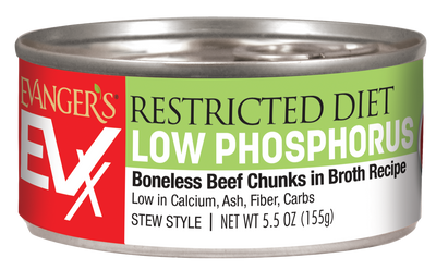 Evanger's EVx Restricted: Low Phosphorus, Wet Cat Food, 5.5-oz Case of 24