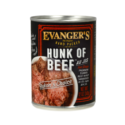 Evangers Hand Packed Hunk Of Beef Wet Food Topper, 12-oz, Case Of 12