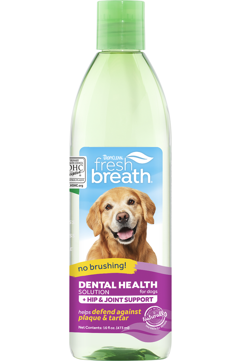 Tropiclean Fresh Breath Dental Health Solutions Plus Hip And Joints, For Dogs, 33.8-oz