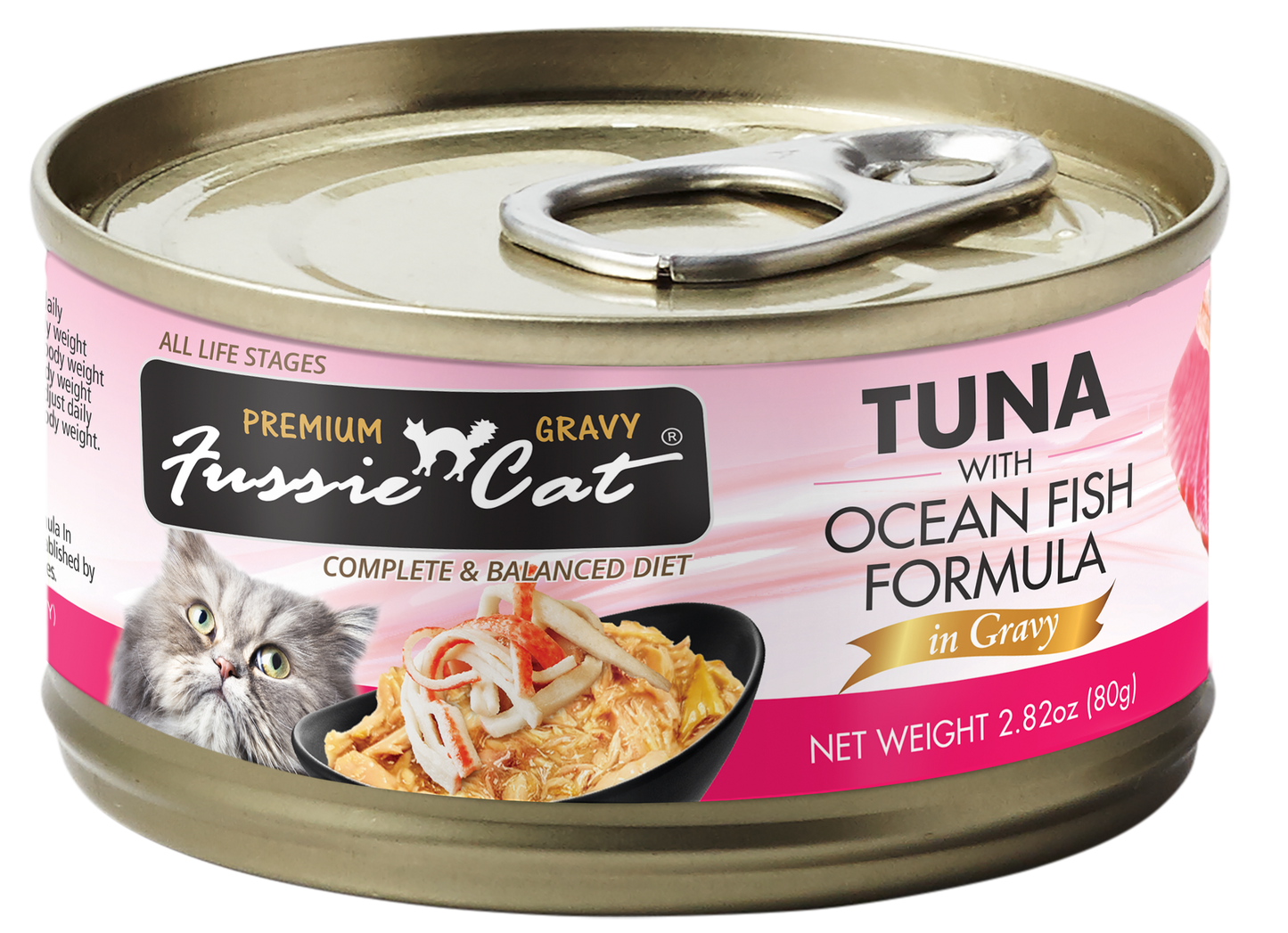 Fussie Cat Tuna With Ocean Fish Formula in Gravy 2.82-oz, Wet Cat Food, Case Of 24