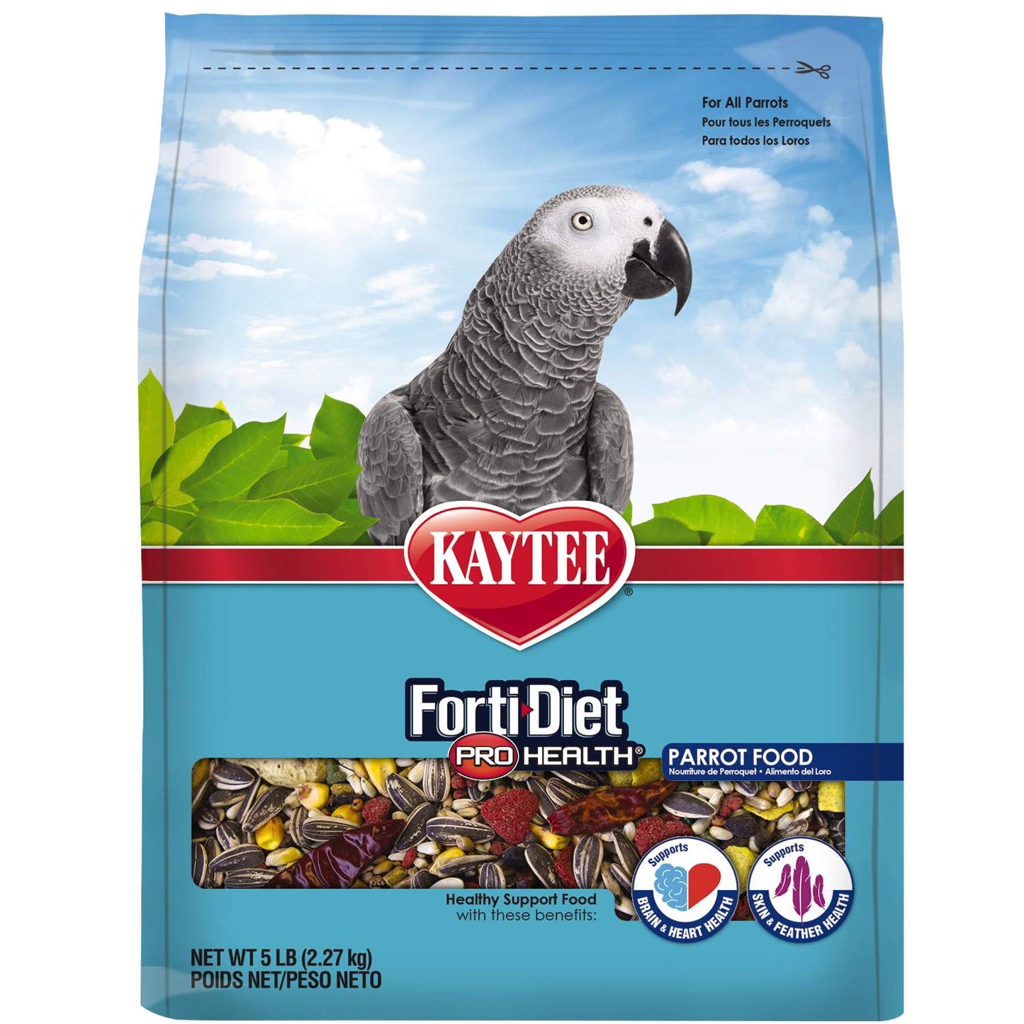 Kaytee Forti-Diet Pro Health Parrot Food, 5-lb Bag