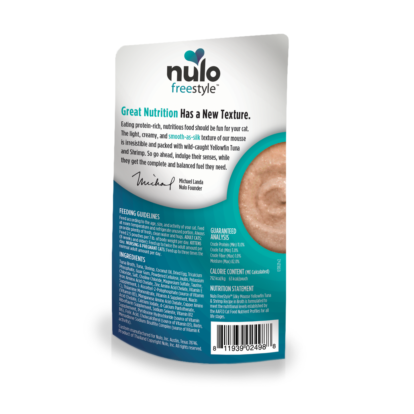 Nulo Freestyle Silky Mousse Tuna And Shrimp Recipe 2.8-oz, Wet Cat Food