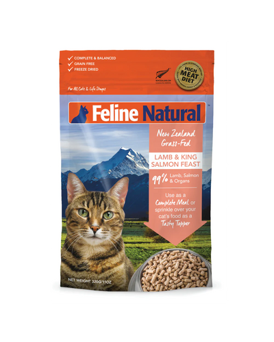 Feline Natural Lamb & Salmon Feast , Freeze-Dried Raw Cat Food