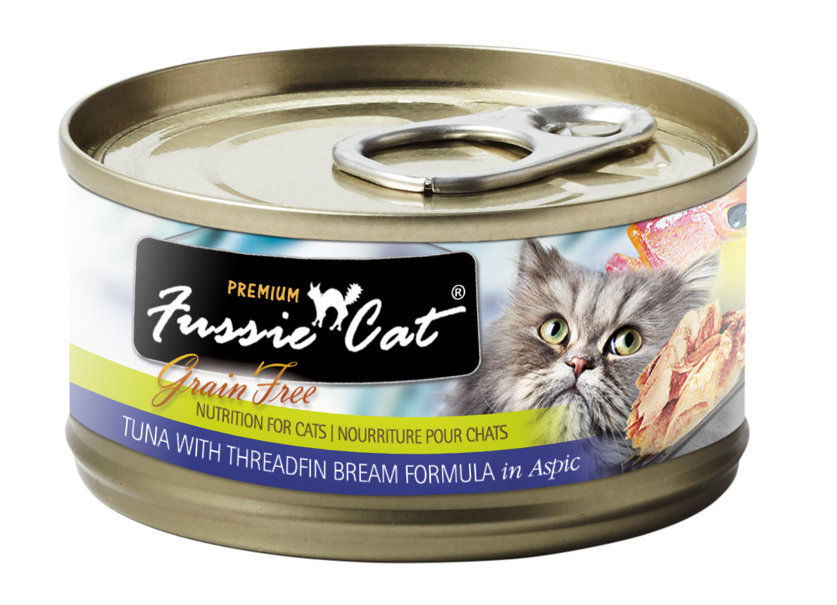 Fussie Cat Tuna & Threadfin Wet Cat Food, 2.82-oz, Case of 24