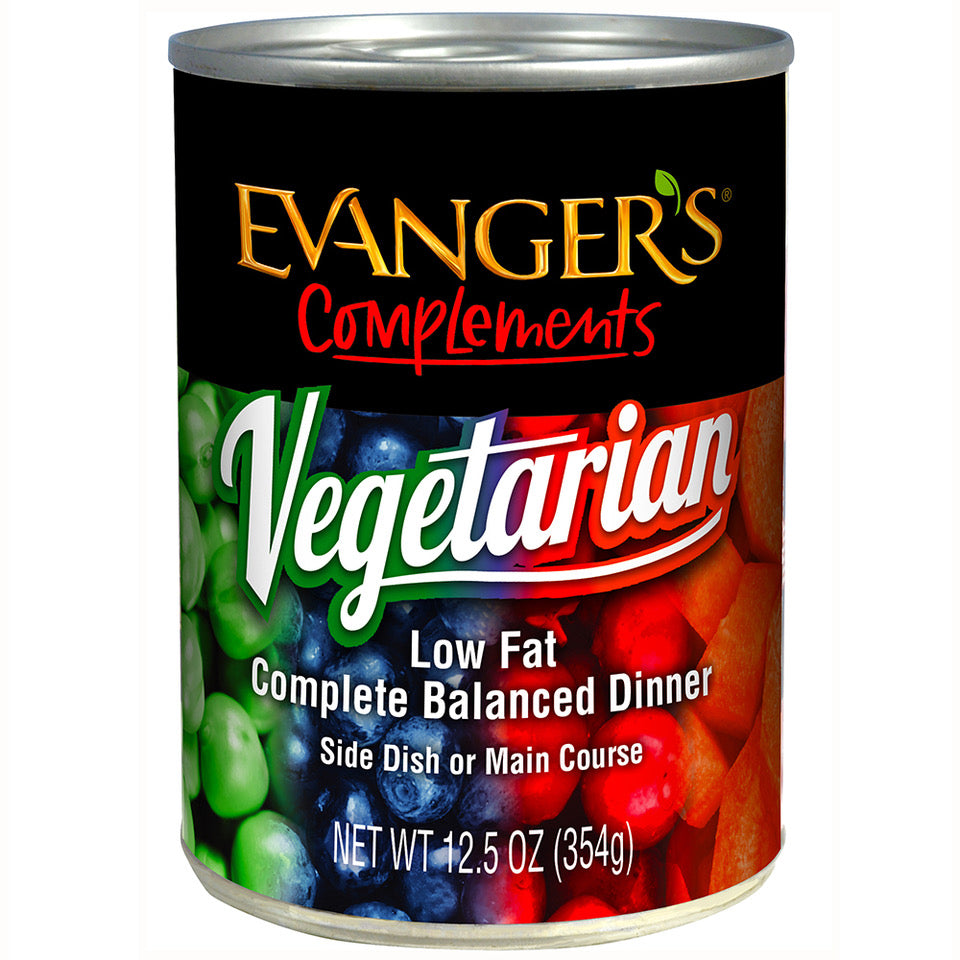Evanger's All Fresh Vegetarian Dinner, Wet Dog Food, 12.5-oz Case of 12