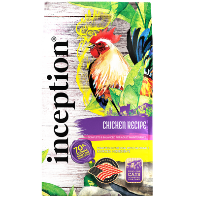 Inception Adult Chicken Recipe, Dry Cat Food, 4-lb