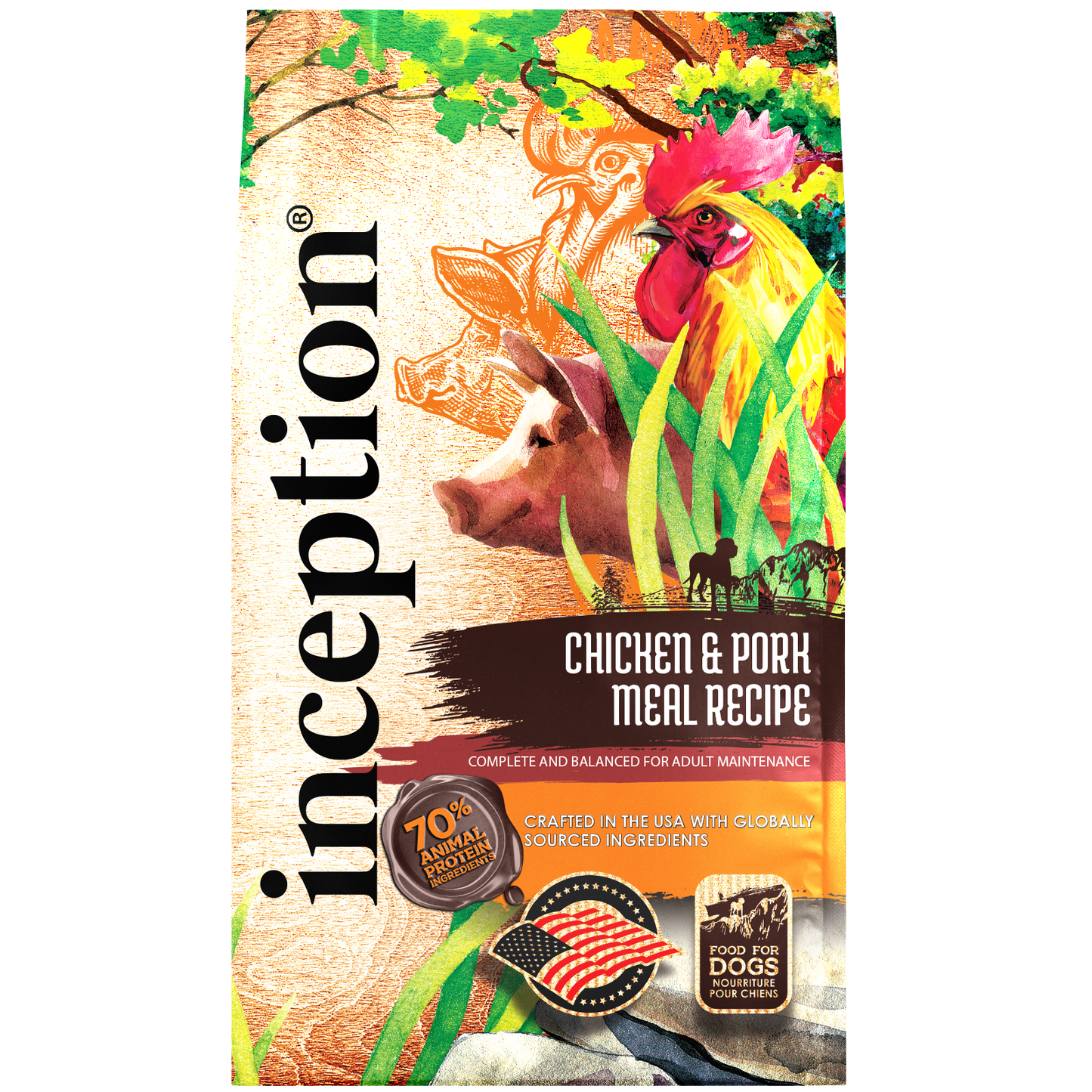 Inception Adult Chicken & Pork Recipe, Dry Dog Food