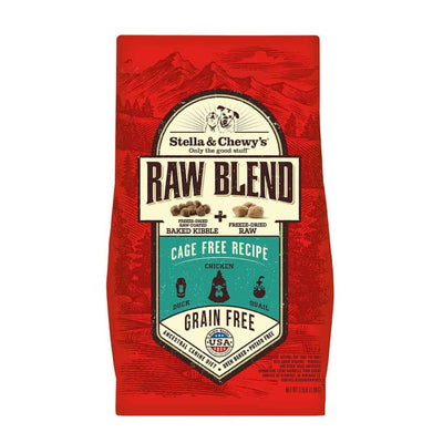 Stella & Chewy's Raw Blend Grain Free Cage Free Chicken, Duck, Quail Dry Dog Food