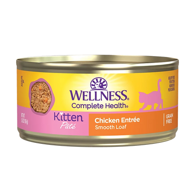 Wellness Paté Kitten Chicken Entrée,Wet Cat Food, Case of 24