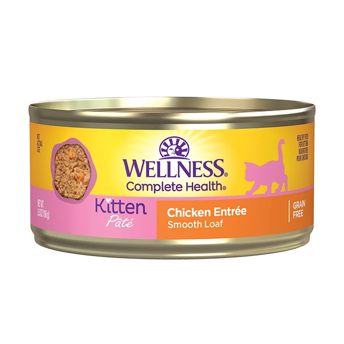 Wellness Paté Kitten Chicken Entrée,Wet Cat Food, Case of 24