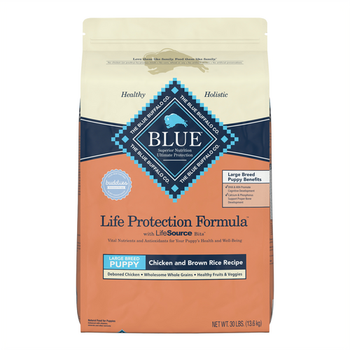 Blue Buffalo Life Protection Formula Natural Puppy Large Breed Dry Dog Food, Chicken and Brown Rice