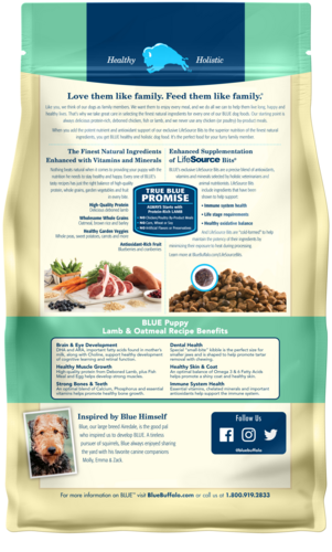 Blue Buffalo Life Protection Formula Natural Puppy Dry Dog Food, Lamb and Oatmeal