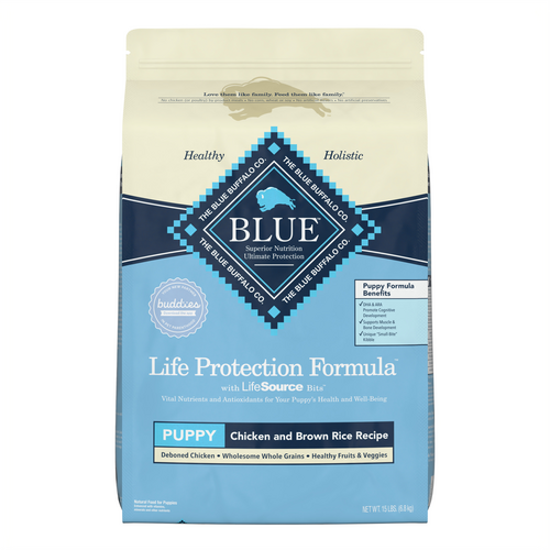 Blue Buffalo Life Protection Formula Natural Puppy Dry Dog Food, Chicken and Brown Rice