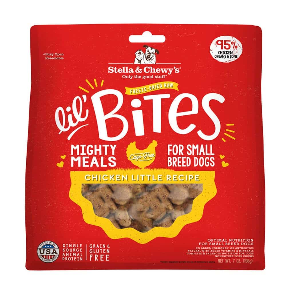 Stella & Chewy's Lil' Bites Chicken Little Recipe Freeze-Dried Dog Food, 7-oz Bag