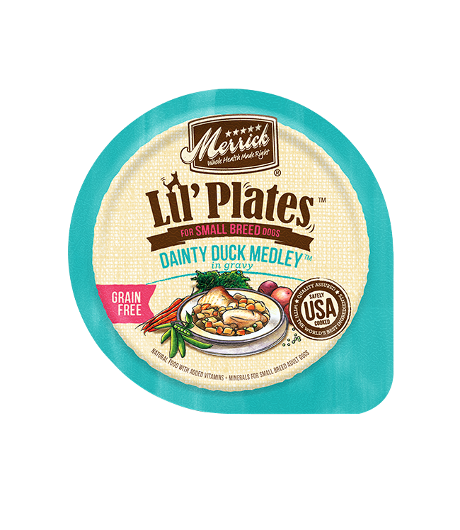 Merrick Lil' Plates Grain Free Dainty Duck Medley Wet Dog Food, 3.5-oz Case of 12