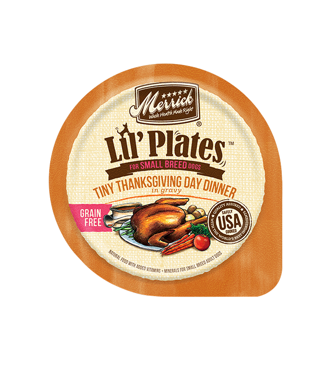 Merrick Lil' Plates Grain Free Tiny Thanksgiving Day Dinner Wet Dog Food, 3.5-oz Case of 12