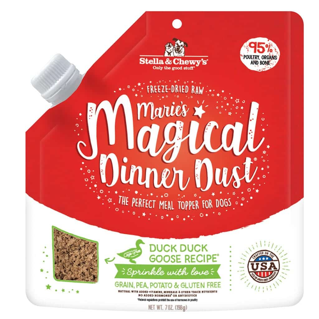 Stella & Chewy's Maries Magical Dinner Dust Duck Duck Goose Recipe Freeze-Dried Dog Food, 7-oz Bag
