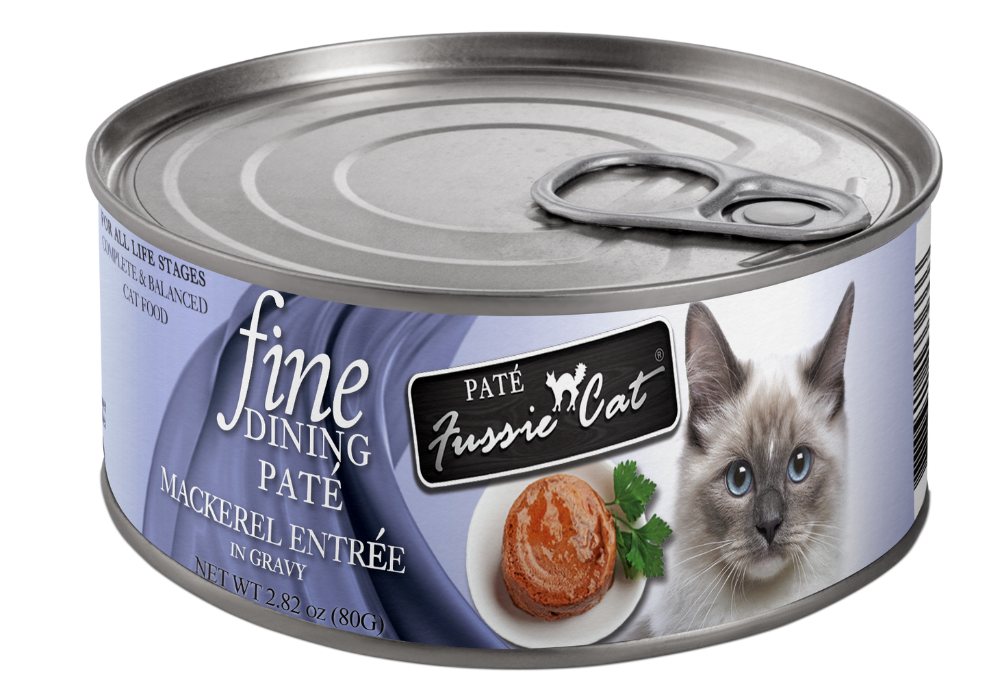 Fussie Cat Fine Dining Pate Mackerel Entrée In Gravy 2.82-oz, Wet Cat Food, Case Of 24