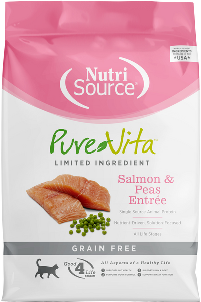 NutriSource PureVita Grain Free Salmon & Peas Entrée Dry Cat Food