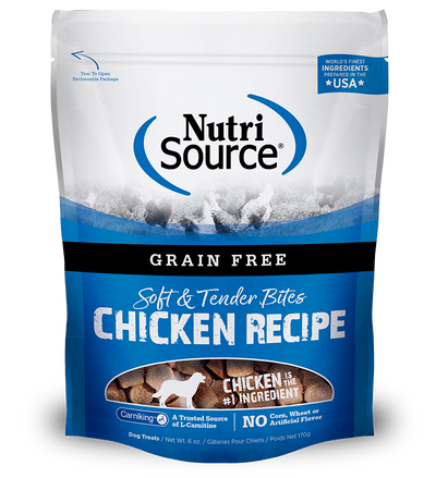 Nutrisource Grain-Free Chicken Bites 6-oz, Dog Treat