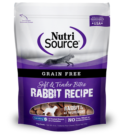 Nutrisource Grain-Free Rabbit Bites 6-oz, Dog Treat