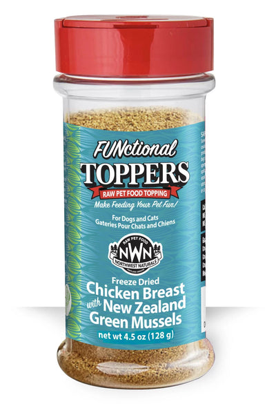 Northwest Naturals Functional Topper Freeze-Dried Chicken Breast & New Zealand Green Mussels 4.5-oz, Meal Topper