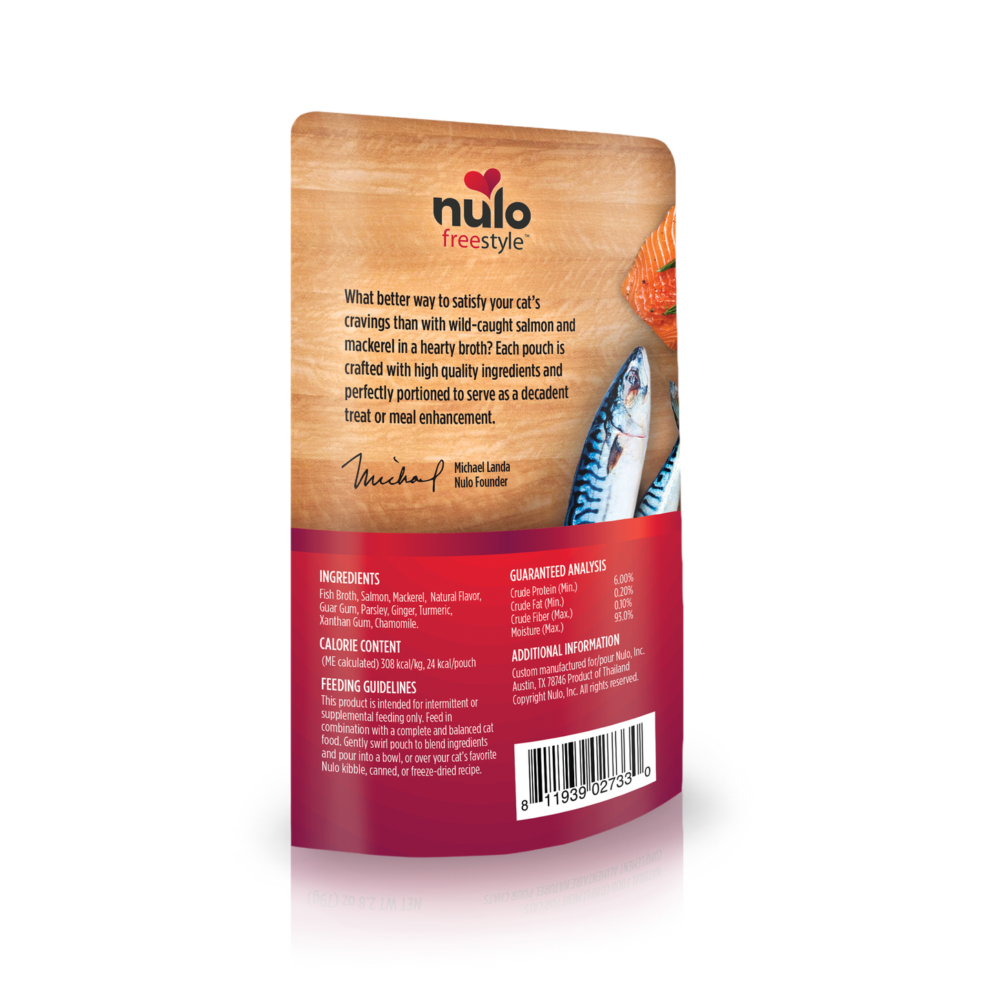 Nulo Freestyle Chunky Salmon & Mackerel Broth 2.8-oz, Cat Meal Topper