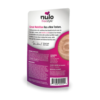 Nulo Freestyle Silky Mousse Beef And Sardine Recipe 2.8-oz, Wet Cat Food
