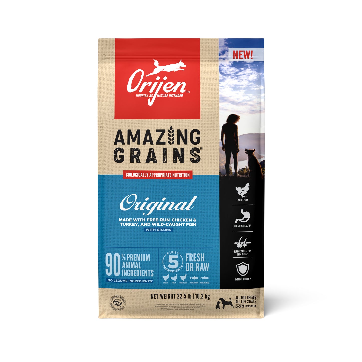 Orijen Amazing Grains Original Dry Dog Food