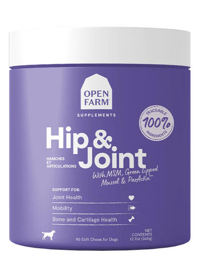 Open Farm Hip & Joint Supplement Chews For Dogs, 90-Count