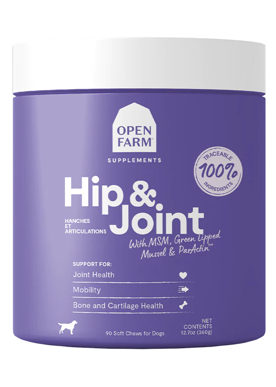 Open Farm Hip & Joint Supplement Chews For Dogs, 90-Count