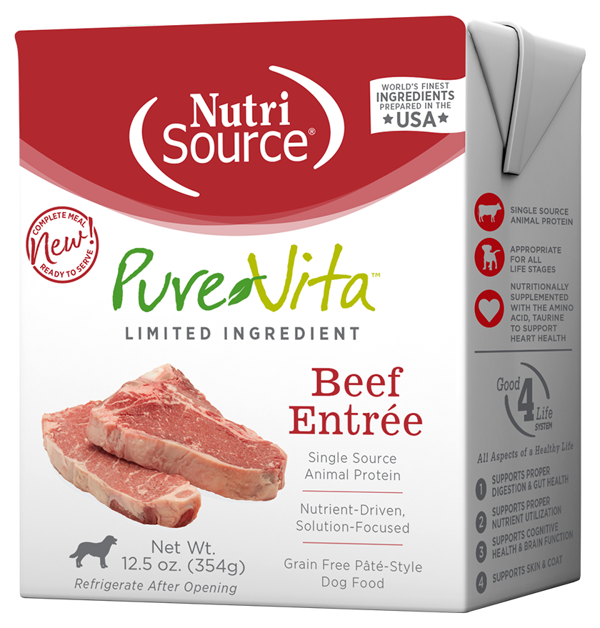 PureVita™ Beef Entrée Wet Dog Food, 12.5-oz Case of 12