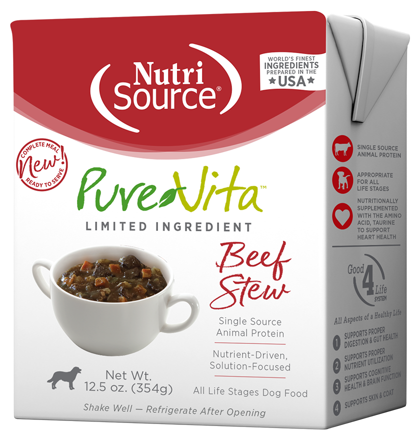 PureVita™ Beef Stew Wet Dog Food, 12.5-oz Case of 12