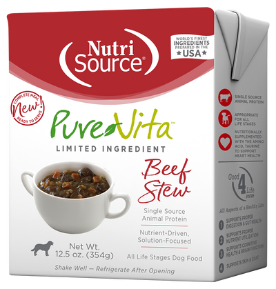 PureVita™ Beef Stew Wet Dog Food, 12.5-oz Case of 12