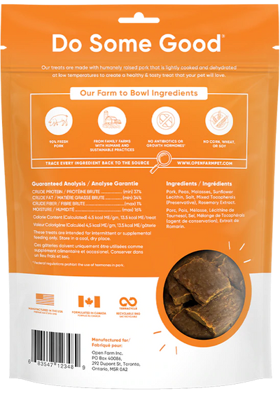 Open Farm Dehydrated Dog Treats, Pork Recipe, 4.5-oz