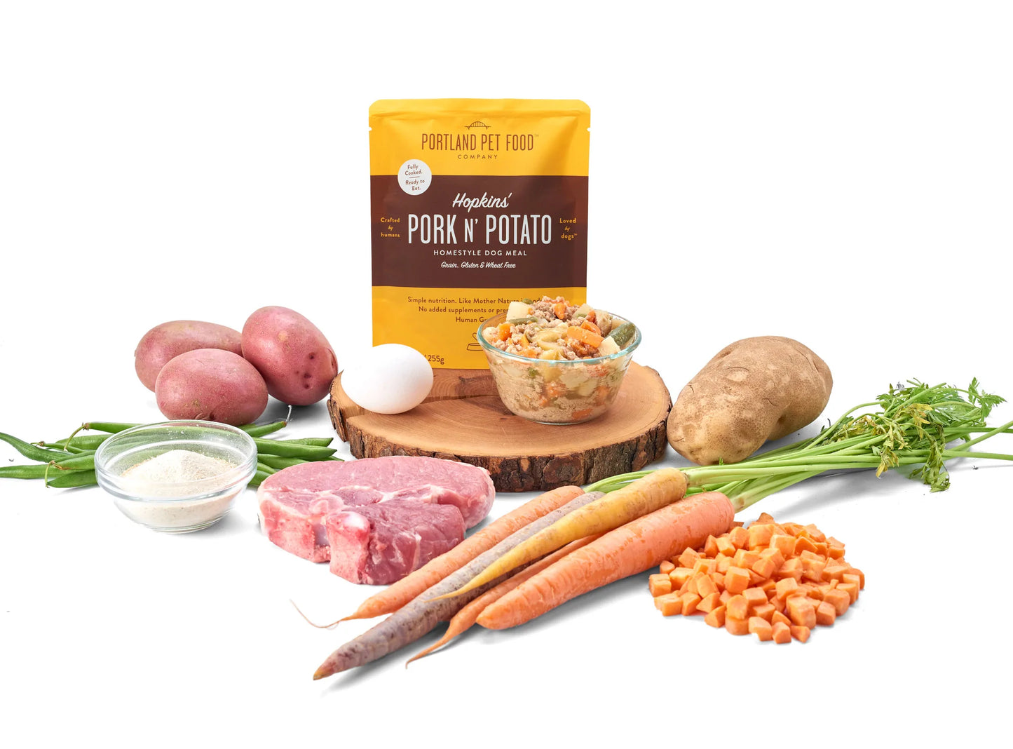 Portland Pet Food Company Hopkins Pork N' Potato 9-Oz Pouch Wet Dog Food