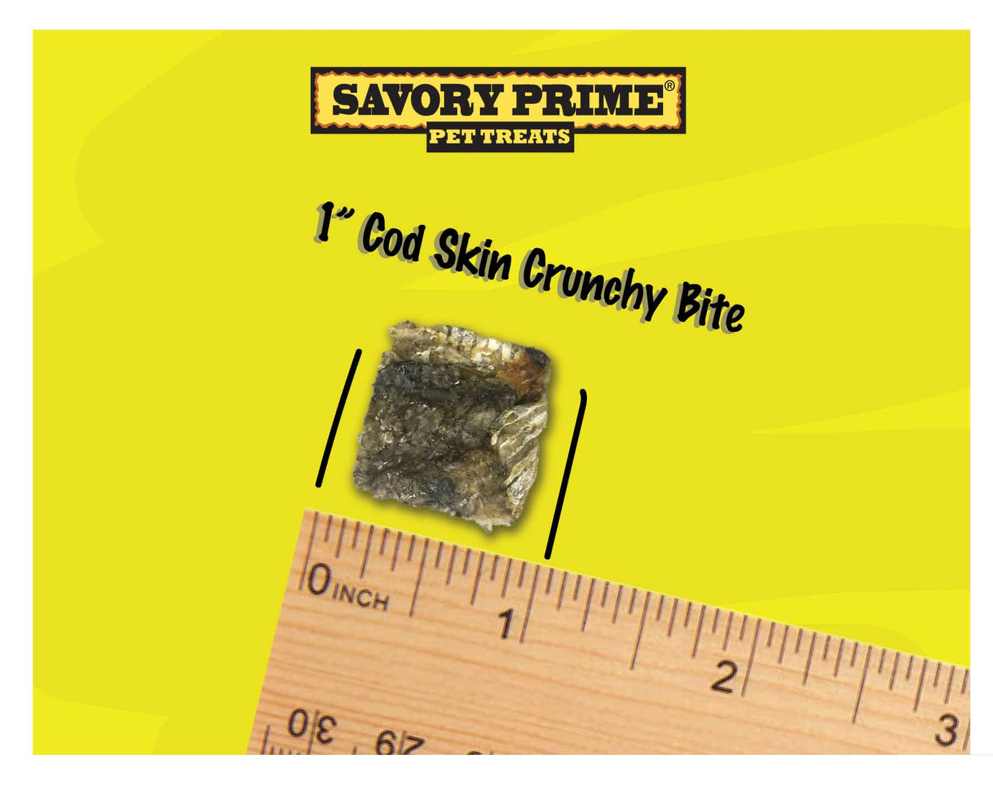 Savory Prime Cod Skin Fish Crunchy Bites, Dog Treat