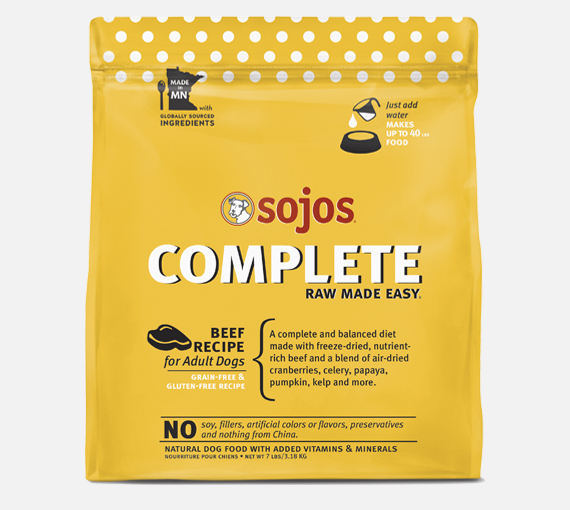 Sojos Complete Dog Food Beef Recipe, Freeze-Dried Raw Dog Food