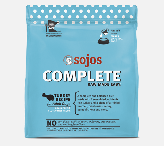 Sojos Complete Dog Food Turkey Recipe, Freeze-Dried Raw Dog Food