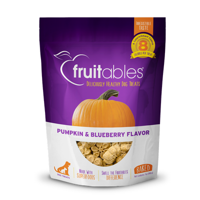 Fruitables Baked Pumpkin & Blueberry 7-oz, Dog Treat