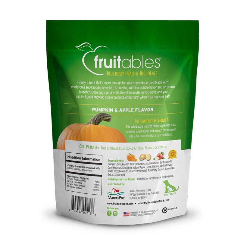 Fruitables Baked Pumpkin & Apple 7-oz, Dog Treat