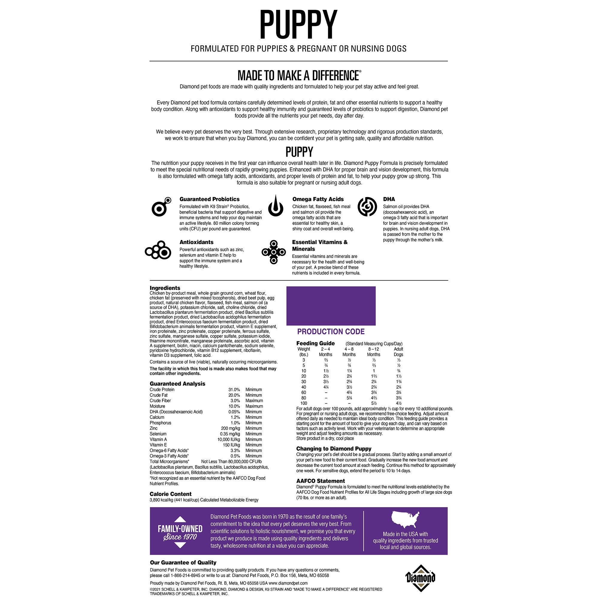 Diamond naturals puppy feeding chart hotsell