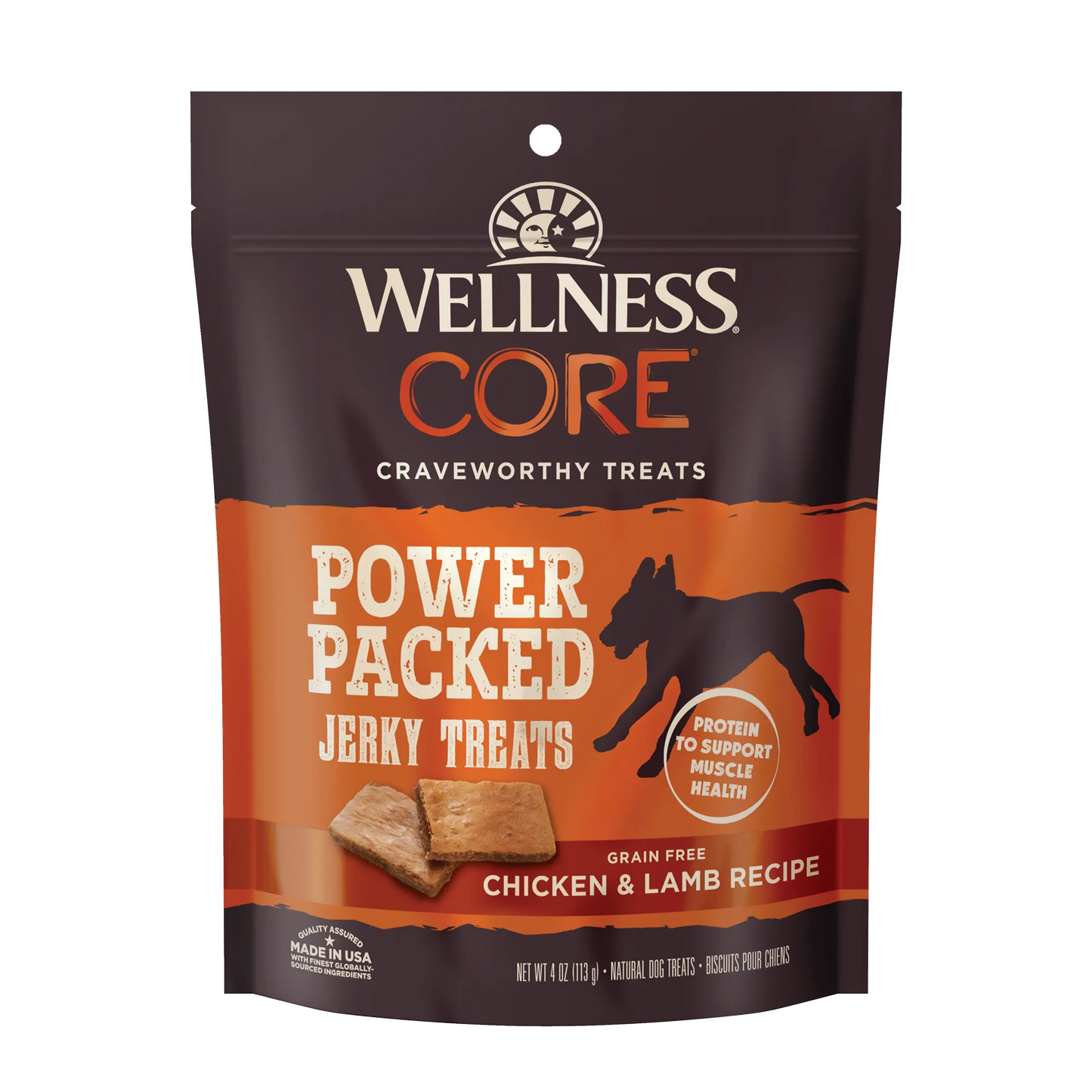 Wellness CORE Power Packed Chicken & Lamb Jerky Bites 4-oz, Dog Treat