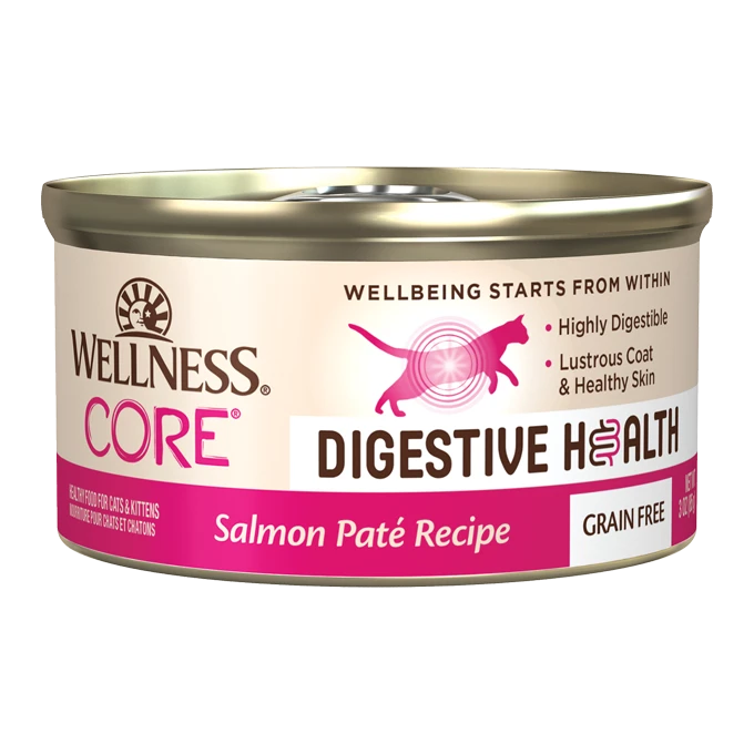 Wellness CORE Digestive Health Salmon Pate Recipe Wet Cat Food 3