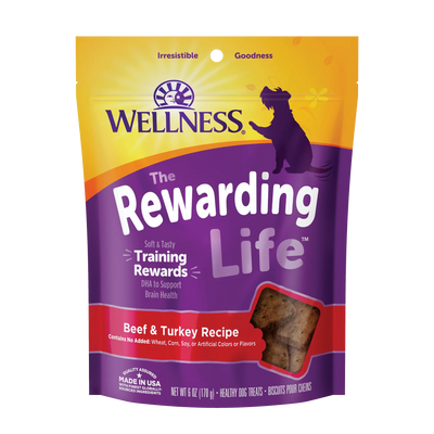Wellness The Rewarding Life Beef & Turkey 6-oz, Dog Treat