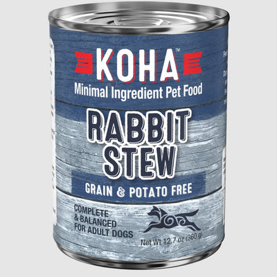 Koha Rabbit Stew GF Recipe, Wet Dog Food, 12.7-Oz Case Of 12