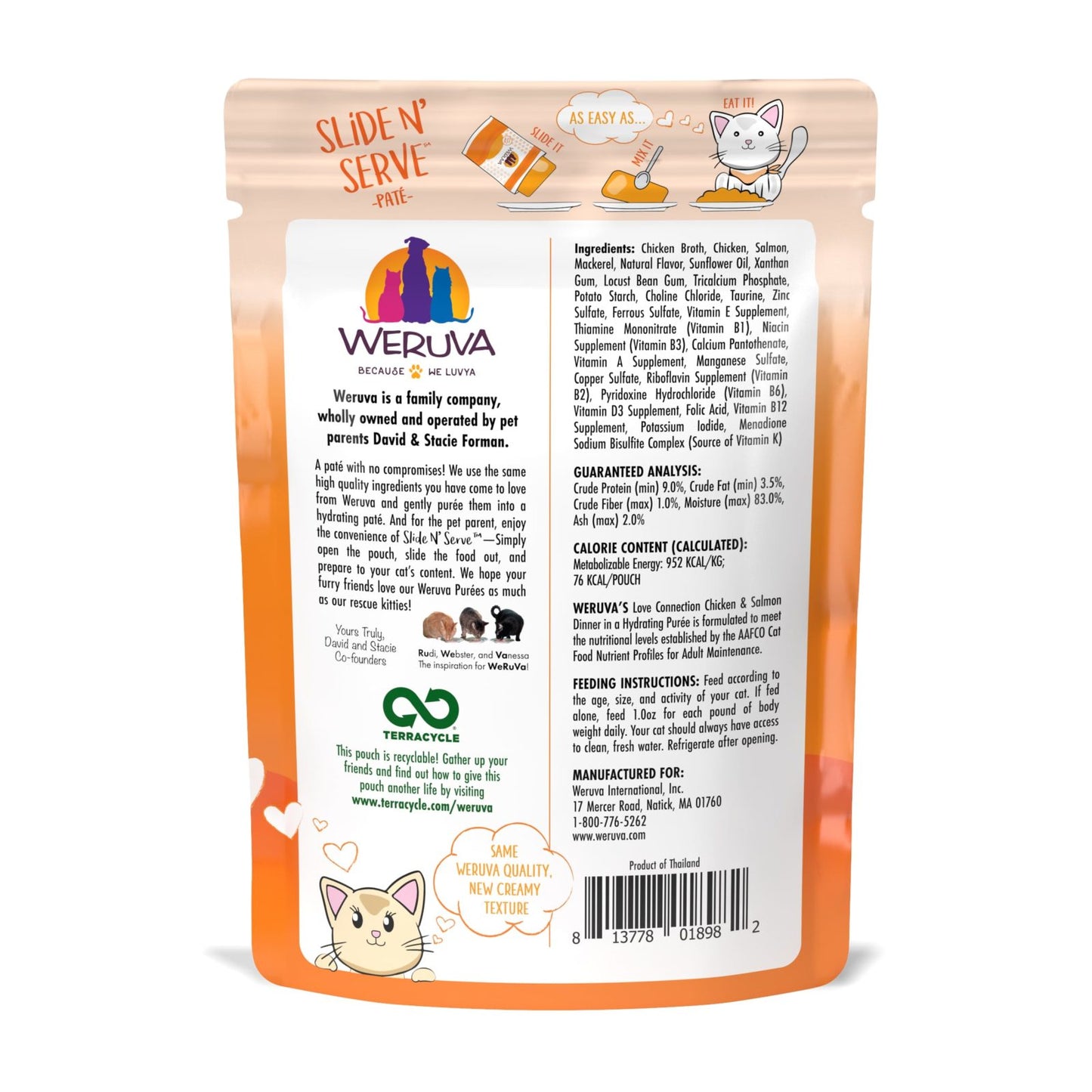 Weruva Slide N' Serve Love Connection Chicken and Salmon Dinner 2.8-oz, Wet Cat Food