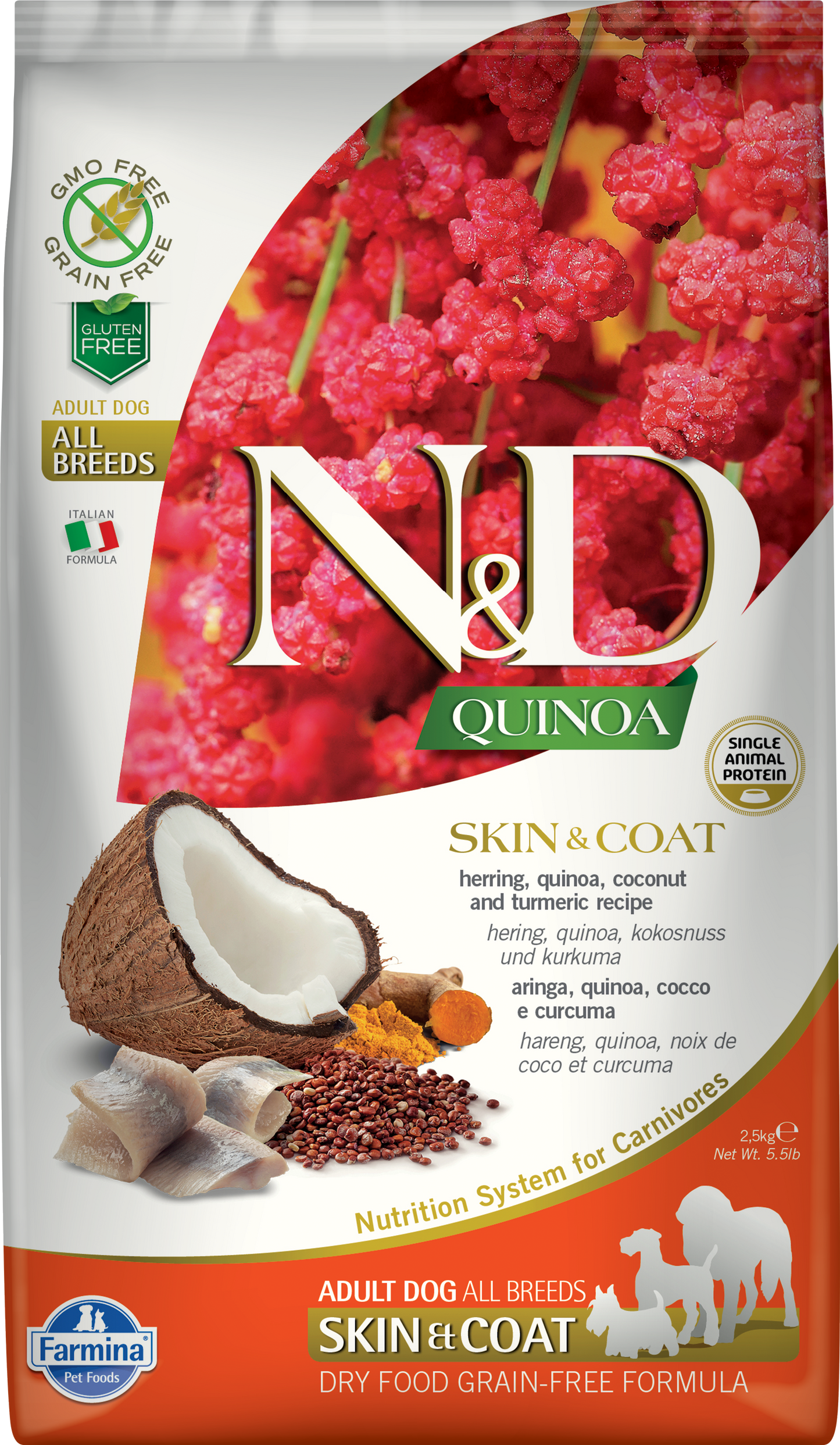 Farmina N&D Quinoa Skin & Coat Herring, Dry Dog Food